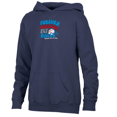 Youth Baseball Hall of Fame Comfort Wash Navy Hooded Sweatshirt