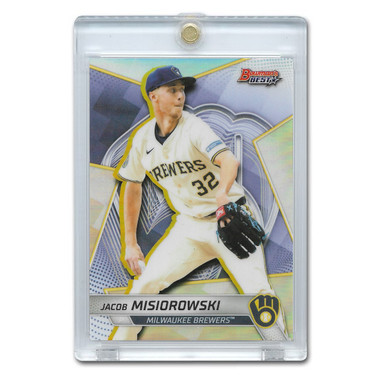 Jacob Misiorowski 2025 Bowman's Best Refractor # 12 Pre-Rookie Card