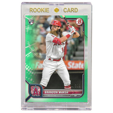 Brandon Marsh Los Angeles Angels 2022 Bowman Green # 81 Rookie Card Ltd Ed of 399