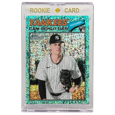 Cam Schlittler New York Yankees 2026 Topps Heritage Chrome Aqua Mini Diamond # 222 Rookie Card
