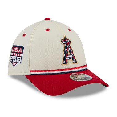 Men’s New Era Los Angeles Angels 2026 Stars and Stripes 39THIRTY M-Crown Stretch Fit Cap
