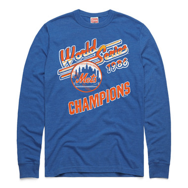 Men’s Homage New York Mets Vintage World Series Royal Long Sleeve Tee