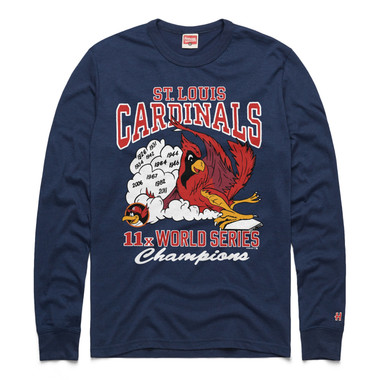 Men’s Homage St. Louis Cardinals Vintage World Series Navy Long Sleeve Tee