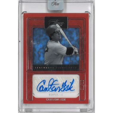 Carlton Fisk Autographed Card 2023 Panini 3 and 2 Topps Legendary Signatures # LS-CS Ltd Ed of 30