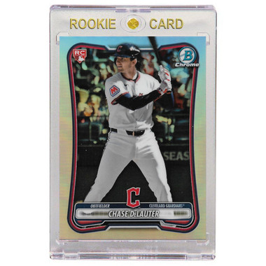 Chase DeLauter Cleveland Guardians 2026 Bowman Chrome Red Rookie Logo Refractor # 37 Rookie Card