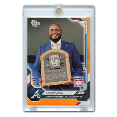 Andruw Jones Hall of Fame Induction 2026 Topps Now Orange Foil # 488 Ltd Ed of 25