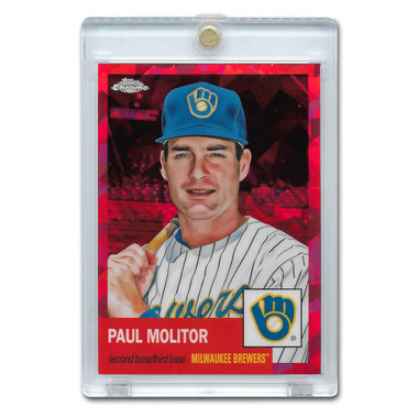 Paul Molitor 2022 Topps Chrome Platinum Anniversary Red Atomic Refractor # 255 Ltd Ed of 100