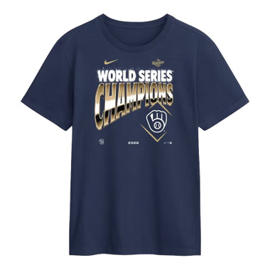 Men’s Nike Milwaukee Brewers 2026 World Series Champions Short Sleeve Tee
