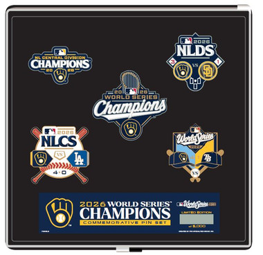 Milwaukee Brewers 2026 World Series Champions Limited Edition 5 Pin Set (Pre-Order)