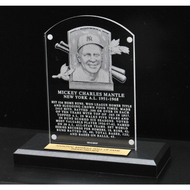 Mickey Mantle Acrylic Replica Hall of Fame Plaque