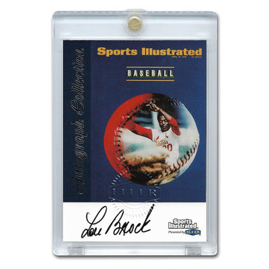 Lou Brock Autographed Card 1999 Fleer Sports Illustrated Greats