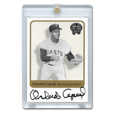 Orlando Cepeda Autographed Card 2001 Fleer Greats of the Game