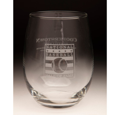 Hall of Fame Cooperstown Distillery 15 ounce Stemless Wine Glass