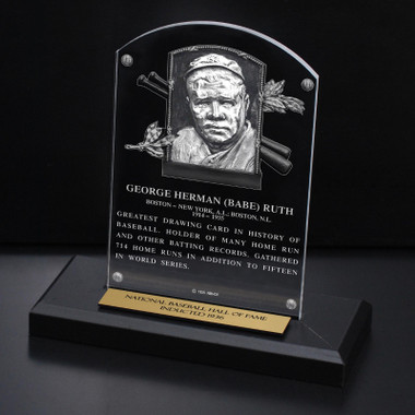 Babe Ruth Acrylic Replica Hall of Fame Plaque