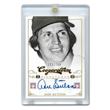 Don Sutton Autographed Card 2012 Panini Cooperstown Ltd Ed 799