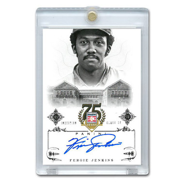 Fergie Jenkins Autographed Card 2014 Panini Cooperstown HOF 75th Anniversary # 81