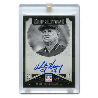 Whitey Herzog Autographed Card 2015 Panini Cooperstown # 49