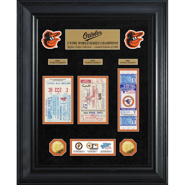 Highland Mint Chicago Cubs 3-Time Champions Gold Coin in Acrylic Display