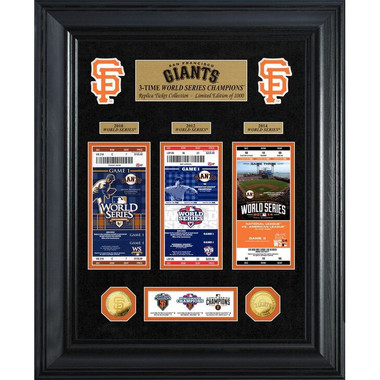 Highland Mint San Francisco Giants World Series Deluxe Framed Gold Coin & Replica Ticket Collection