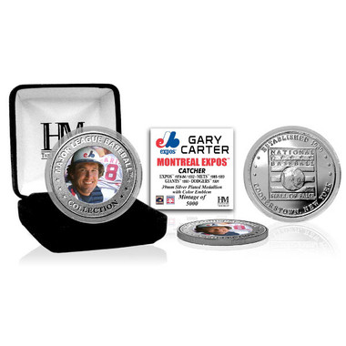 Highland Mint Gary Carter Montreal Expos Hall of Fame Silver Photo Coin