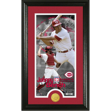 Highland Mint Johnny Bench Cincinnati Reds Supreme Bronze Coin Photo Mint