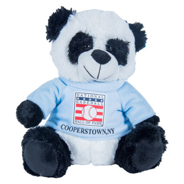 Baseball Hall of Fame 13" Plush Panda Bear with Light Blue HOF T-Shirt