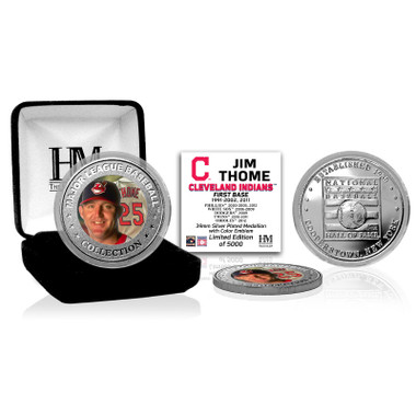 Highland Mint Jim Thome Cleveland Indians Hall of Fame Silver Photo Coin