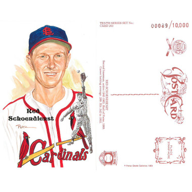 Perez-Steele Red Schoendienst Limited Edition Postcard