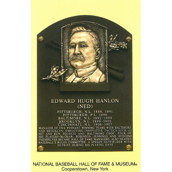 Ned Hanlon Baseball Hall of Fame Plaque Postcard