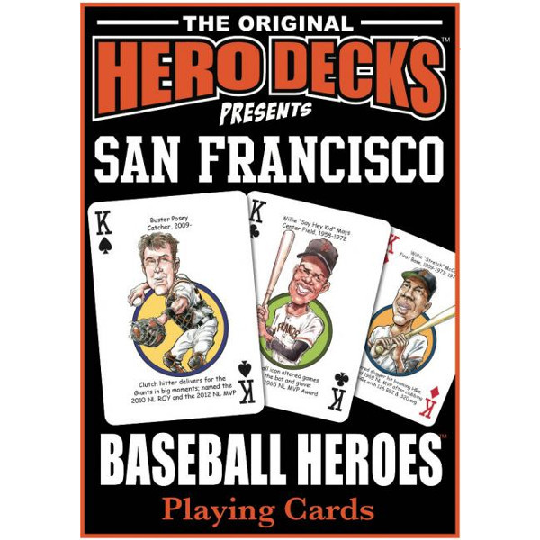 BASEBALL HEROES トレーディングカードセット Hero Decks Caricature Playing Cards For San Francisco Giants Fans