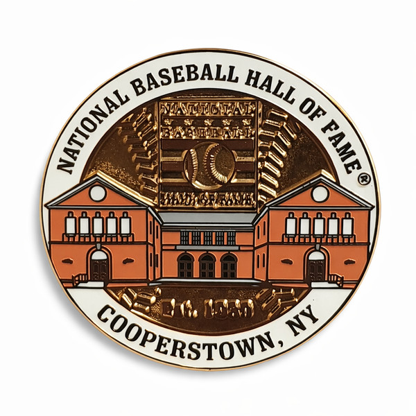 Baseball Hall of Fame Building Circle Pin
