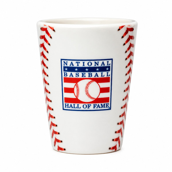 Baseball Hall of Fame Stitches Shot Glass