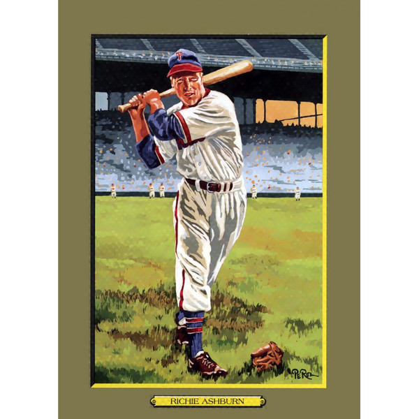 Richie Ashburn Perez-Steele Hall of Fame Great Moments Limited Edition Jumbo Postcard # 98