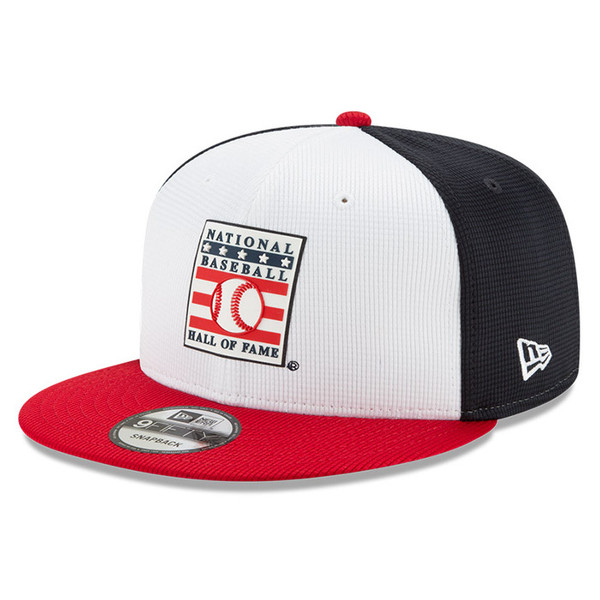 Men’s New Era Baseball Hall of Fame Logo Red, White and Navy Blue 9FIFTY Flat Brim Snapback Cap