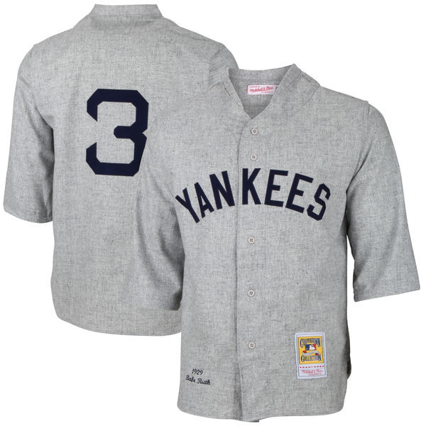 Men's Mitchell & Ness Babe Ruth 1929 New York Yankees Authentic Road Jersey