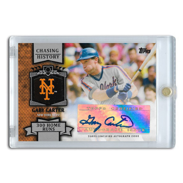 Gary Carter Autographed Card 2013 Topps Chasing History # CHA-GC