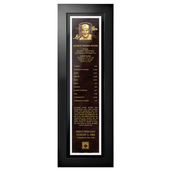 Tom Seaver Baseball Hall of Fame 24 x 8 Framed Plaque Art