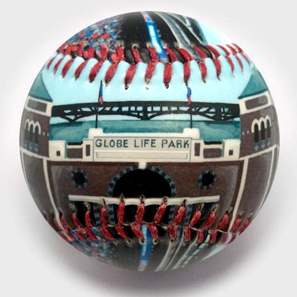 Globe Life Park Unforgettaballs Limited Commemorative Baseball with Lucite Gift Box