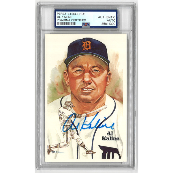 Al Kaline Autographed Perez-Steele HOF Series Postcard #170 (PSA-09)