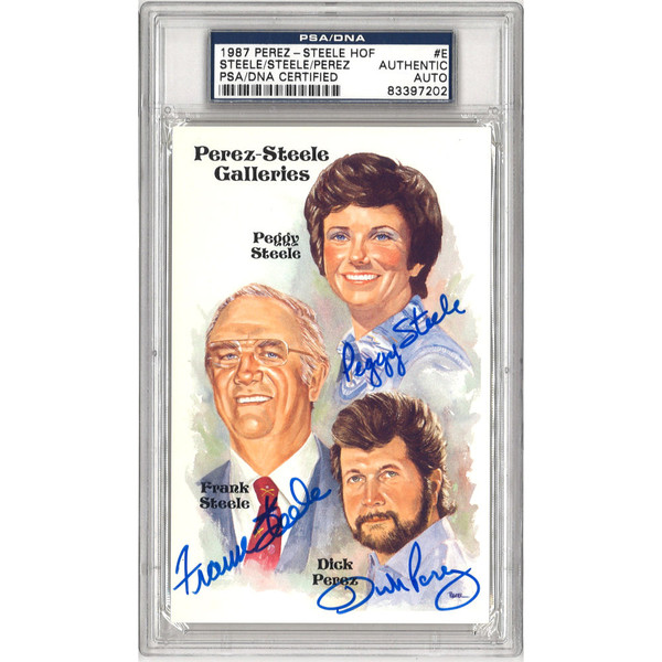 Perez-Steele Family Autographed Perez-Steele HOF Series Postcard (PSA-02)