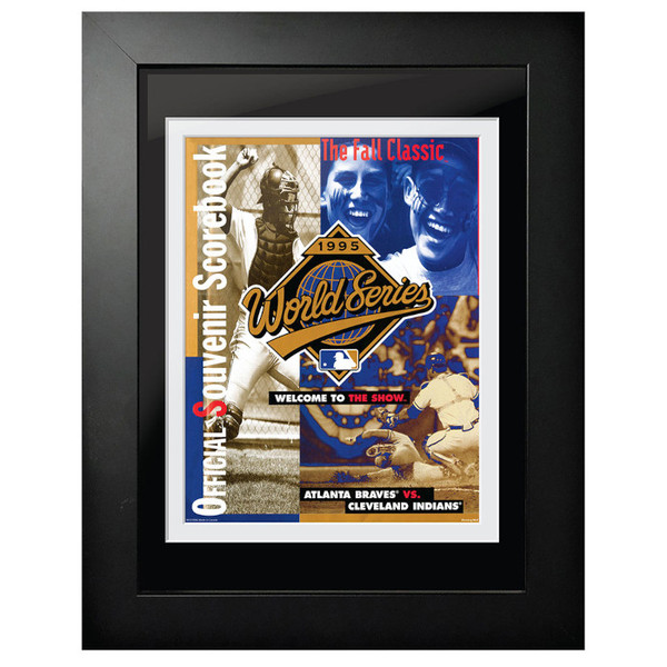 1995 World Series Program Cover 18 x 14 Framed Print