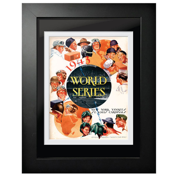 1943 World Series Program Cover 18 x 14 Framed Print # 1