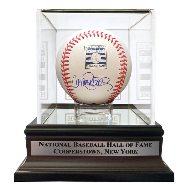 Ryne Sandberg Autographed Hall of Fame Logo Baseball with HOF Case (TriStar)