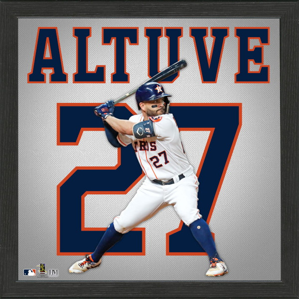 Highland Mint Jose Altuve Houston Astros 13 x 13 Impact Jersey Framed Print
