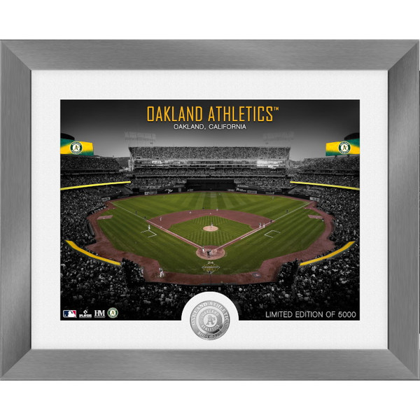Highland Mint Oakland Athletics Art Deco Stadiums Silver Coin 13 x 16 Photo Mint