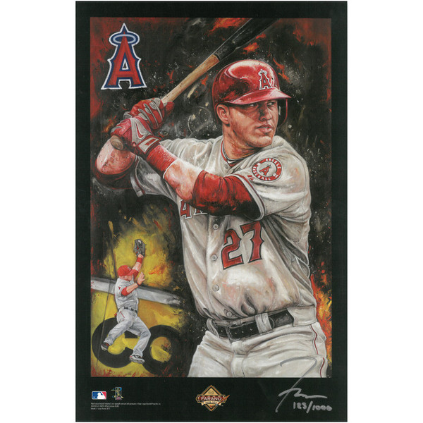 Mike Trout Los Angeles Angels 11 x 17 Limited Edition Lithograph
