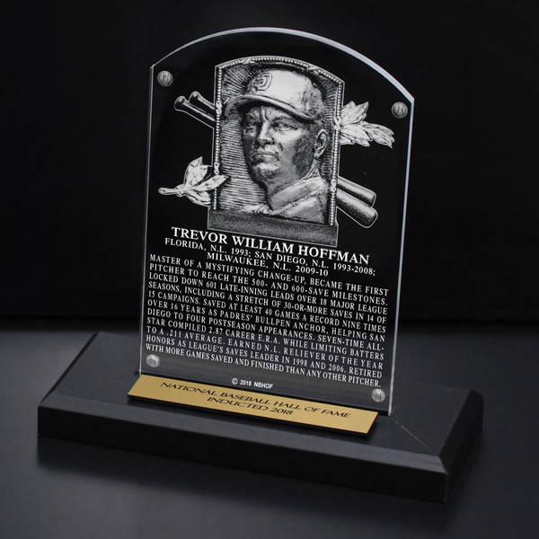 Trevor Hoffman Acrylic Replica Hall of Fame Plaque