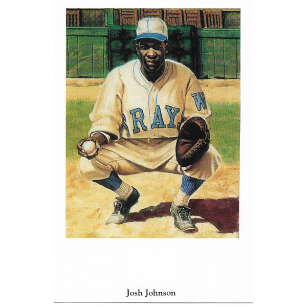 Josh Johnson 1991 Ron Lewis Negro Leagues Fine Art Postcard # 26