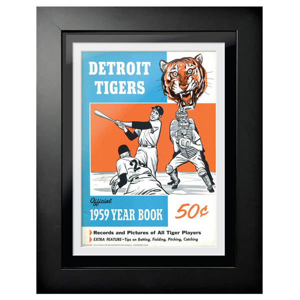 Detroit Tigers 1959 Yearbook Cover 18 x 14 Framed Print