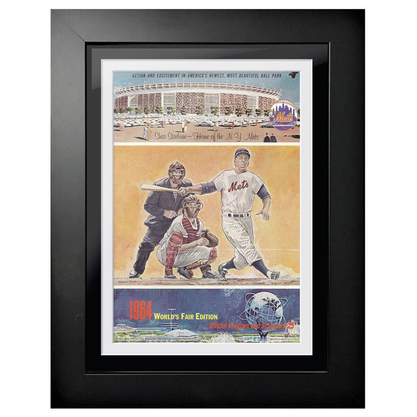 New York Mets 1964 Scorecard Cover 18 x 14 Framed Print